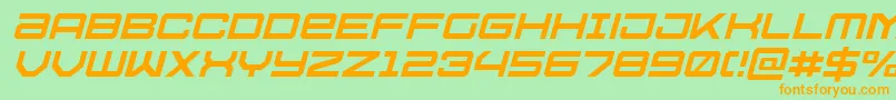 Ussdallaslightital Font – Orange Fonts on Green Background