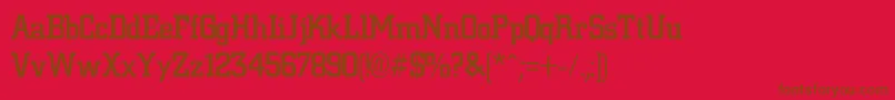 NiteMediumMedium Font – Brown Fonts on Red Background