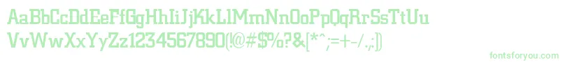 NiteMediumMedium Font – Green Fonts on White Background