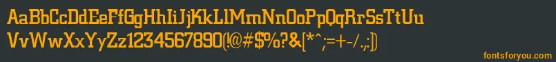 Шрифт NiteMediumMedium – оранжевые шрифты на чёрном фоне