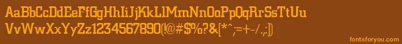 NiteMediumMedium Font – Orange Fonts on Brown Background