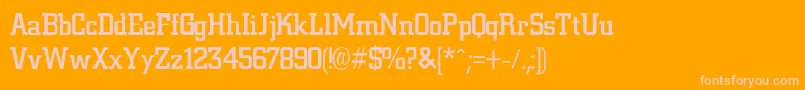 Weitere Informationen zur NiteMediumMedium-Schriftart NiteMediumMedium-Schriftart – Rosa Schriften auf orangefarbenem Hintergrund