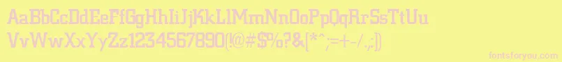 NiteMediumMedium Font – Pink Fonts on Yellow Background