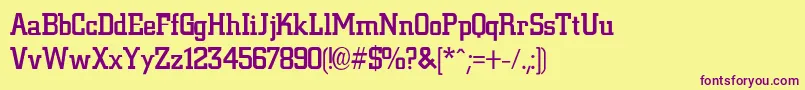 NiteMediumMedium Font – Purple Fonts on Yellow Background