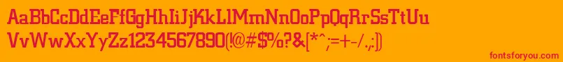 NiteMediumMedium Font – Red Fonts on Orange Background