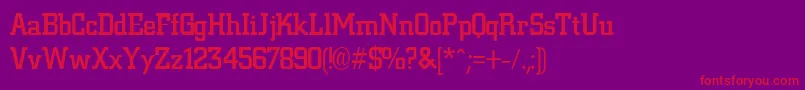 NiteMediumMedium Font – Red Fonts on Purple Background