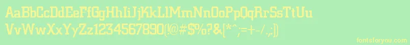 NiteMediumMedium Font – Yellow Fonts on Green Background