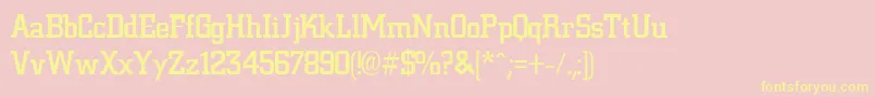 NiteMediumMedium Font – Yellow Fonts on Pink Background