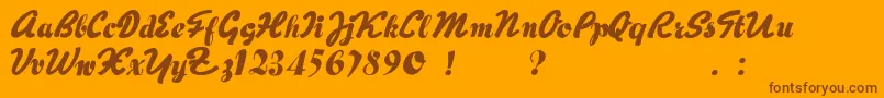 HertzOscillations Font – Brown Fonts on Orange Background