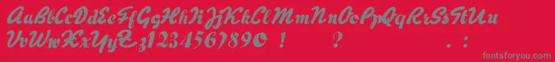 HertzOscillations Font – Gray Fonts on Red Background