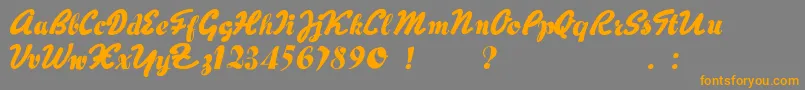 HertzOscillations Font – Orange Fonts on Gray Background