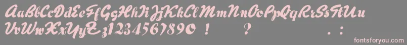 フォントHertzOscillations – 灰色の背景にピンクのフォント