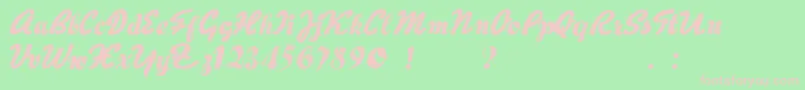 HertzOscillations Font – Pink Fonts on Green Background