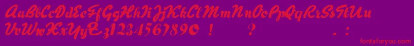 HertzOscillations Font – Red Fonts on Purple Background