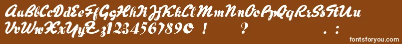 HertzOscillations Font – White Fonts on Brown Background