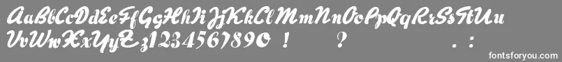 フォントHertzOscillations – 灰色の背景に白い文字