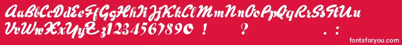 フォントHertzOscillations – 赤い背景に白い文字