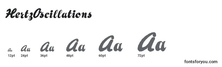 Размеры шрифта HertzOscillations (106121)