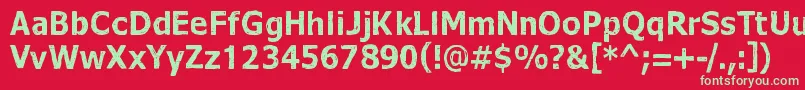 フォントDeadEnd – 赤い背景に緑の文字