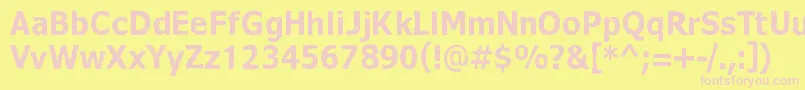 DeadEnd Font – Pink Fonts on Yellow Background