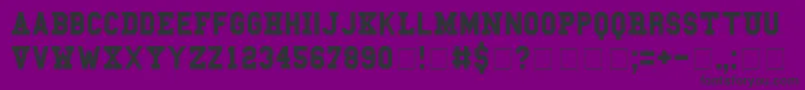 フォントCollegeb – 紫の背景に黒い文字