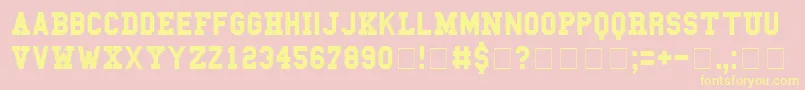 Collegeb Font – Yellow Fonts on Pink Background