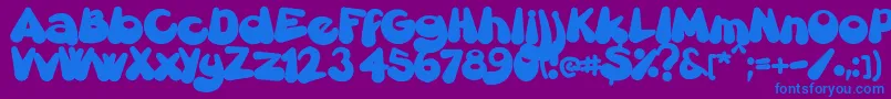 Gretoon Font – Blue Fonts on Purple Background