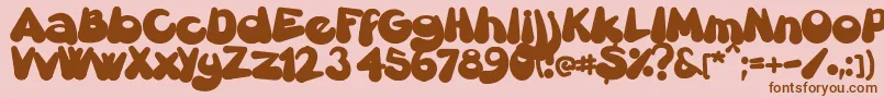 Gretoon-Schriftart – Braune Schriften auf rosa Hintergrund