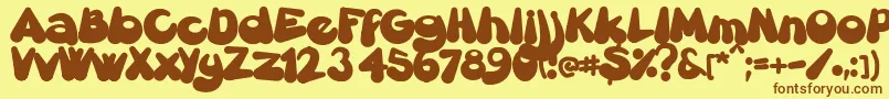 Gretoon Font – Brown Fonts on Yellow Background