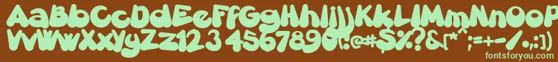 Gretoon Font – Green Fonts on Brown Background