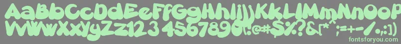 Gretoon Font – Green Fonts on Gray Background