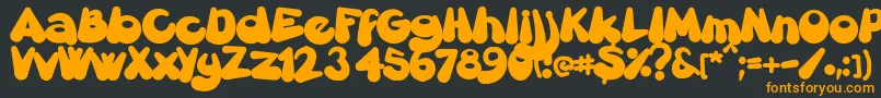 Gretoon Font – Orange Fonts on Black Background