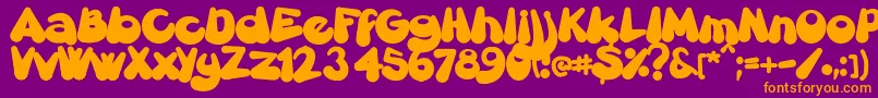 Gretoon Font – Orange Fonts on Purple Background