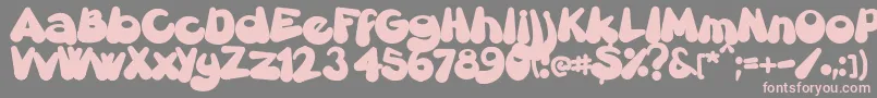 Gretoon Font – Pink Fonts on Gray Background