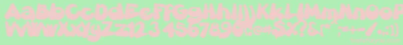 Gretoon Font – Pink Fonts on Green Background