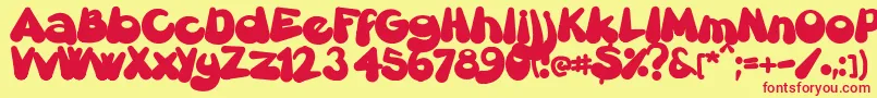 Gretoon Font – Red Fonts on Yellow Background