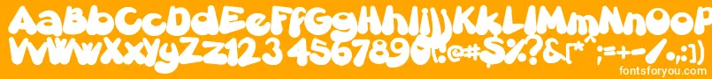 Gretoon Font – White Fonts on Orange Background