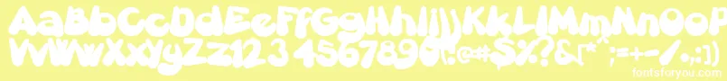 Gretoon Font – White Fonts on Yellow Background