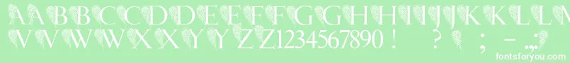 JmhAngelusIi Font – White Fonts on Green Background