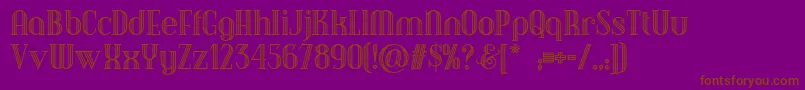 Debonairinlinenf Font – Brown Fonts on Purple Background