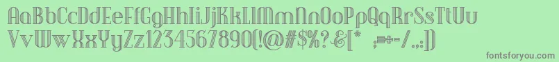 Debonairinlinenf-Schriftart – Graue Schriften auf grünem Hintergrund