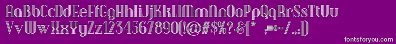 Debonairinlinenf Font – Green Fonts on Purple Background