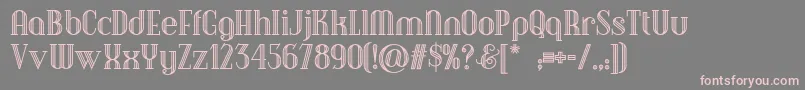 Debonairinlinenf Font – Pink Fonts on Gray Background