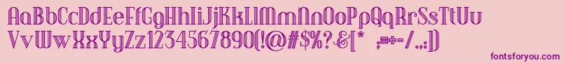 Debonairinlinenf Font – Purple Fonts on Pink Background