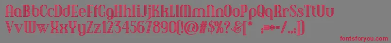 Debonairinlinenf Font – Red Fonts on Gray Background