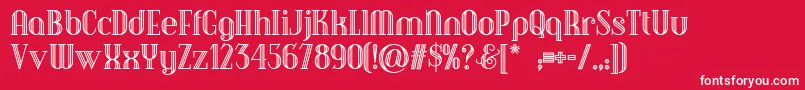 Debonairinlinenf Font – White Fonts on Red Background