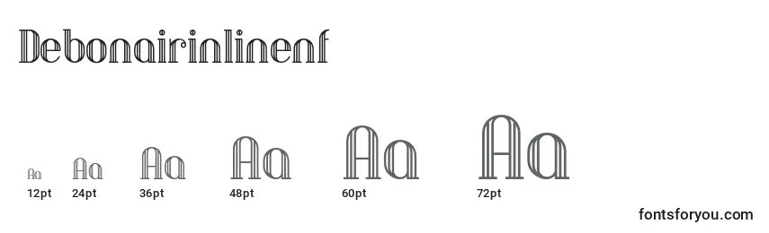 Размеры шрифта Debonairinlinenf