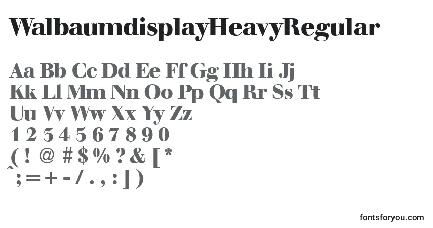Czcionka WalbaumdisplayHeavyRegular – alfabet, cyfry, specjalne znaki