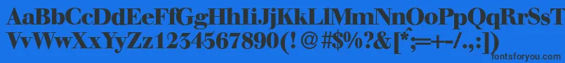 WalbaumdisplayHeavyRegular Font – Black Fonts on Blue Background