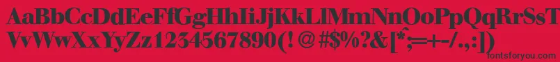 WalbaumdisplayHeavyRegular Font – Black Fonts on Red Background